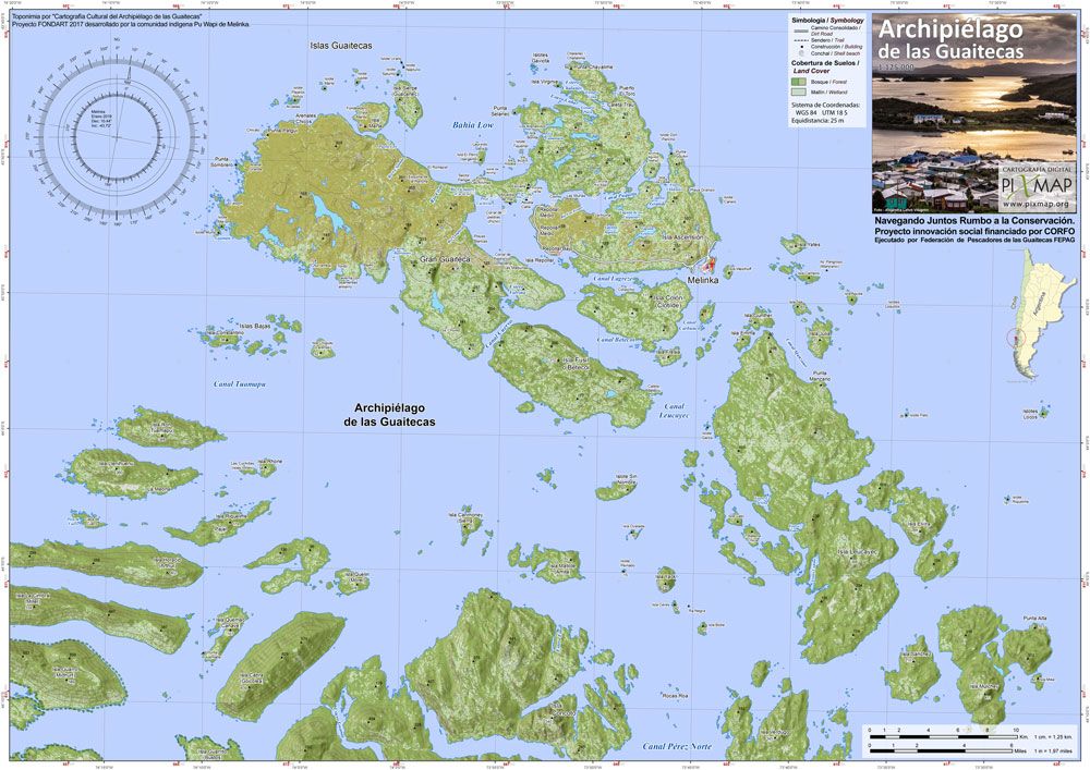 Mapa Pixmap Archipiélago de las Guaitecas 1:125.000
