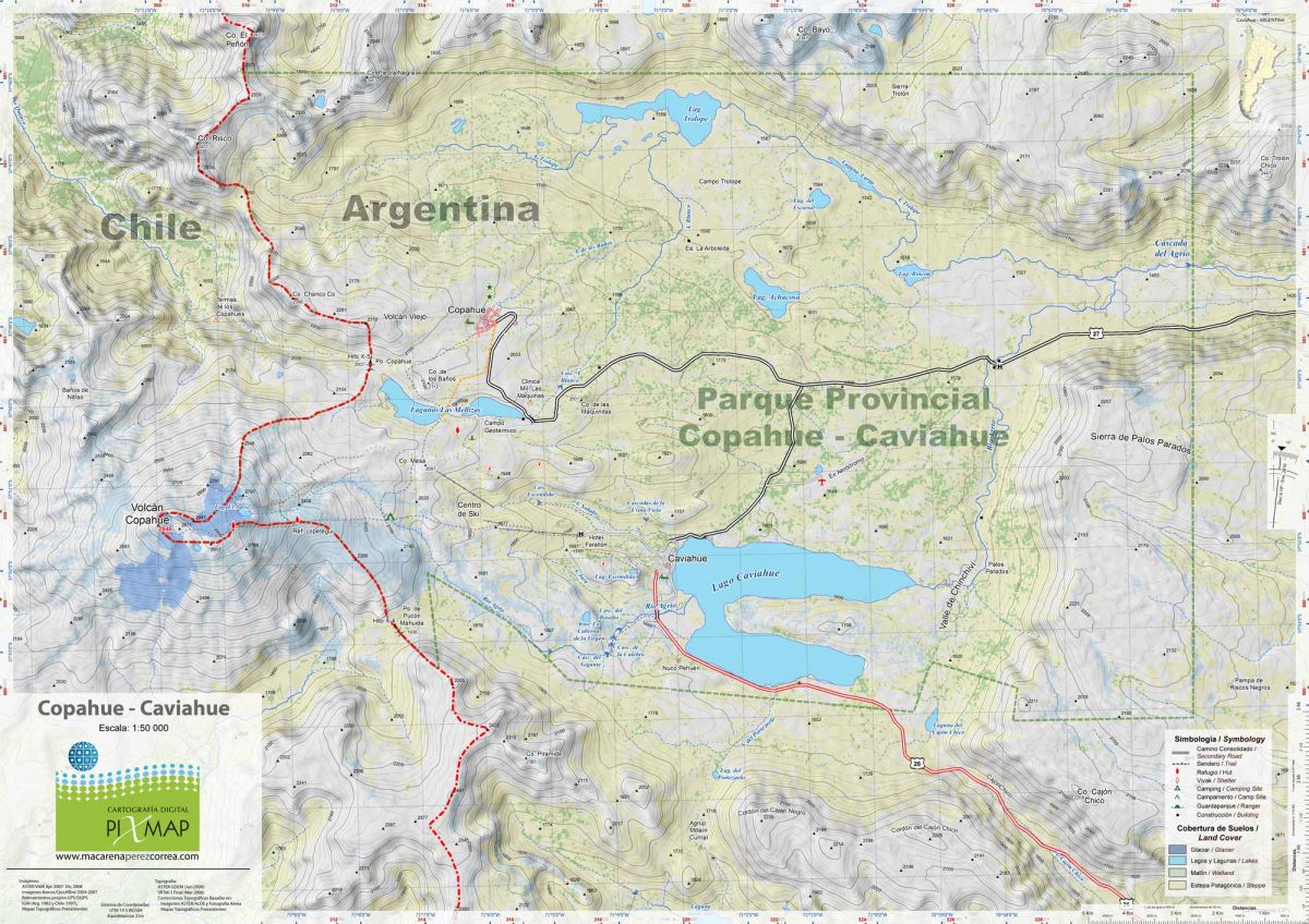 Mapa Pixmap Copahue Caviahue 1:50.000 - Naka Outdoors ...