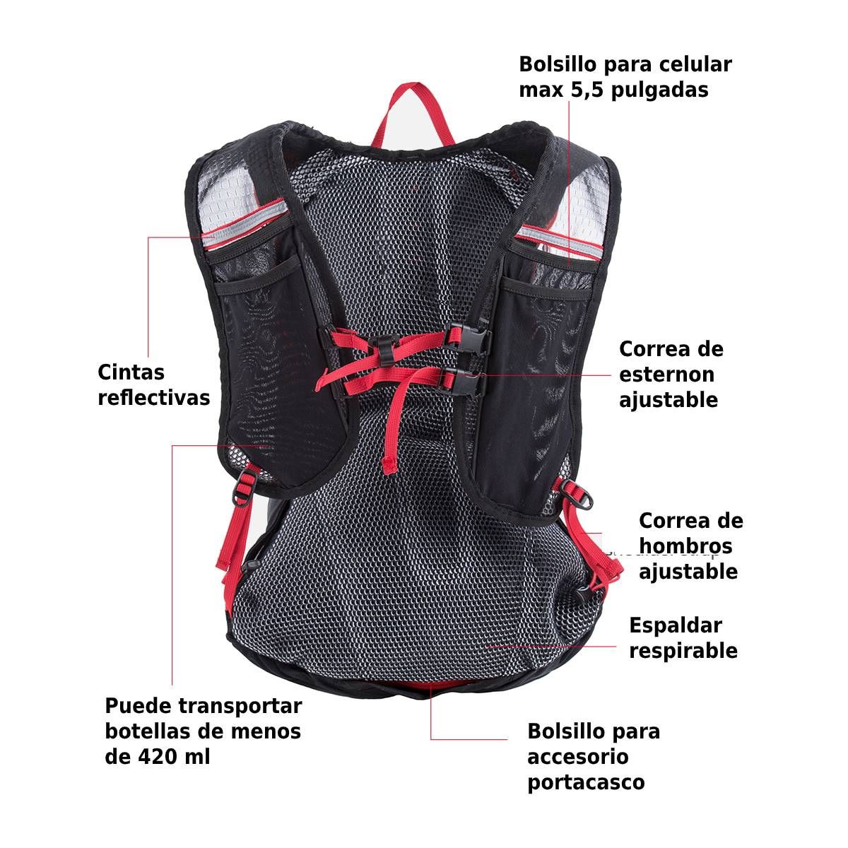 Naturehike GT02 Mochila Running Ultraliviana 15L - Naka Outdoors - Tienda  de escalada