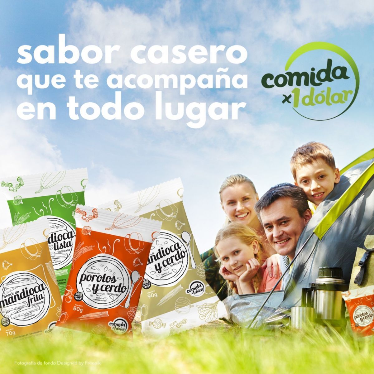 Pack x5 Conserva de Mandioca Lista Liofilizada