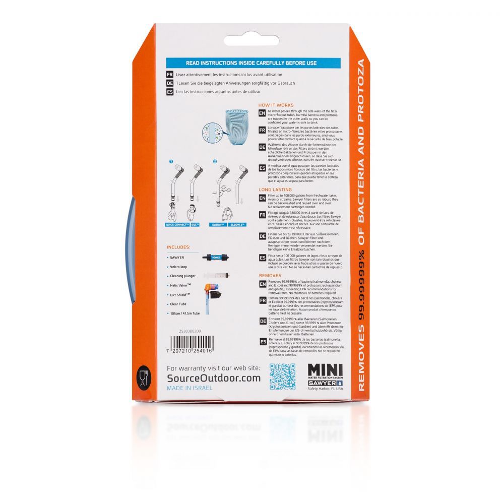 Source Water Filtering Kit + Sawyer Mini