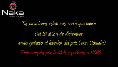 Del 10 al 24 de Dic envíos gratuitos para compras mayores a $1000 en la web